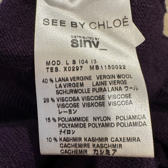 See By Chloe Eggplant Sweater Dress - Picture 5 of 5